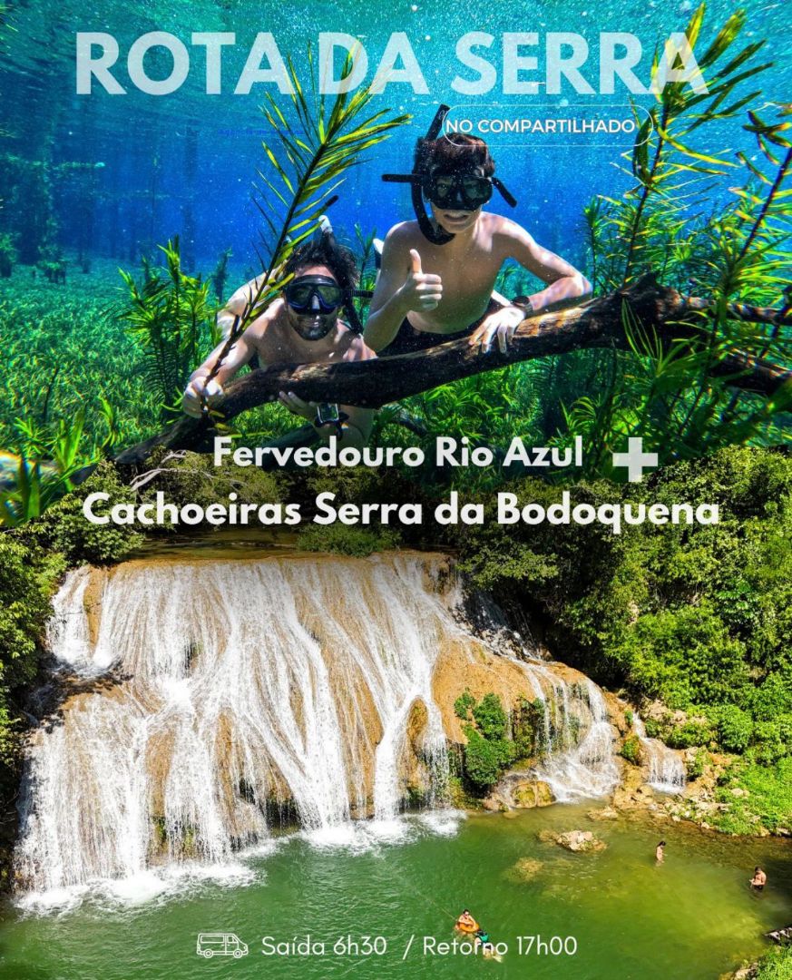 Combo Rota da Serra | Flutuação + Fervedouro + Cachoeiras Serra da Bodoquena (Almoço Incluso)